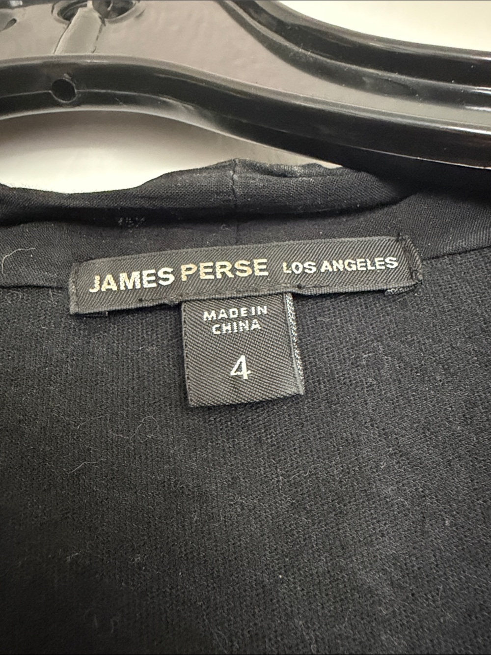 James Perse Black Draped Surplice Blouse - Picture 2 of 4